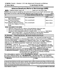 Medicare ABN Form